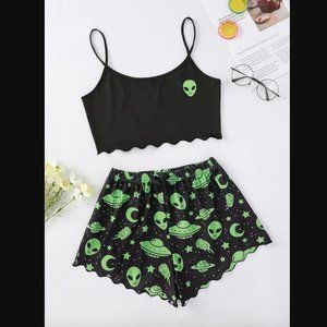 Cosmic Alien  Cami Pajama Set